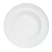 CAC China RCN-135 Mediterranean Pasta Bowl, 12 Oz., 9" Dia., 1-1/2" H, Porcelain, White - Dozen 1 image