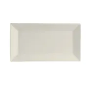 CAC China RE-RT51 Platter - 14-1/2" L X 8-1/4" W X 1-1/4" H Stoneware White Safe - Dozen 1 image