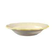 CAC China SC-3G Seville Soup Plate, 10 oz., 9" Dia., 1-1/2" H, Round Stoneware, Gold Band, 1 Dozen 1 image