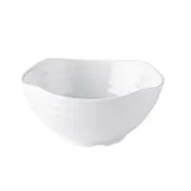 CAC China XSHL-Q9B Seashell Bowl, 55oz, 8-1/2" W x 8-1/2" D x 3-3/4" H, Square White China - Dozen 1 image
