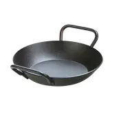 Lodge CRS8DLH Skillet - 8" Dia., 2-25" H, Riveted Dual Handles, Carbon Steel, Induction Ready, USA 1 image