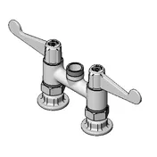 T&S Brass 5F-4DWS00 Equip Base Faucet, Swivel, 4", Deck Mount, Less Nozzle 1 image
