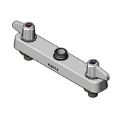 T&S Brass 5F-8CLX00 Equip Workboard Faucet, Swivel, 8", Deck Mount, Less Nozzle 1 image