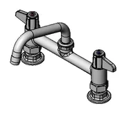 T&S Brass 5F-8DLS06 Equip Faucet, Swivel, 8", Deck Mount, 6" Nozzle 1 image