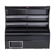 Howard-McCray SC-M32E-6-B-LED 74" Vertical Meat Open Air Merchandiser in Black, Self-Contained 1 image