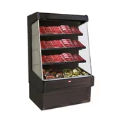 Howard-McCray SC-OM30E-6-B-LED 75'' Vertical Meat Open Merhandiser in Black, Self-Contained 1 image