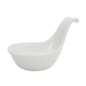 CAC China BH-105 - White Bowl, 3 oz., 5" L x 3-1/4" W x 2-1/2" H, Dishwasher/Oven/Microwave - Dozen 1 image