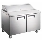 Drago America DRSP48-12 48" 2-Door Sandwich and Salad Prep Table, 12 Pans, 10 cu. ft. 1 image