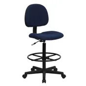 Flash Furniture BT-659-NVY-GG Drafting Stool, Navy, 38-1/4"-42-3/4" Height, 250 lb, Back, No Arms, Base with Casters 1 image