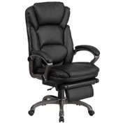 Flash Furniture BT-90279H-GG RecliningChair 58" D 45-49" H 250 lbs Back/HeadrestArms Casters SlideOut Footrest 1 image