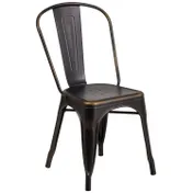 Flash Furniture ET-3534-COP-GG Stackable Chair, 500 lbs, Copper, Powder Coat, Rubber Glides, 8-High Stack 1 image
