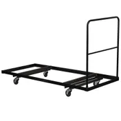 Flash Furniture NG-DY3072-GG Table Dolly, 31-3/4"Wx74"Dx52-1/4"H, holds 8-10, 4" swivel casters, black finish 1 image