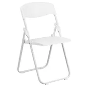 Flash Furniture RUT-I-WHITE-GG Hercules Chair, 500 lb, White 18-Gauge Steel Frame, Plastic Seat/Back, Nestable 1 image