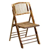 Flash Furniture X-62111-BAM-GG - Folding Chair, Curved Back, Wood Frame & Seat, Indoor/Outdoor, Bamboo Pair 1 image