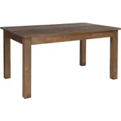 Flash Furniture XA-F-60X38-GG 60"W Farm Dining Table, Rectangular, Solid Pine, Rustic Finish, Seats 6 1 image