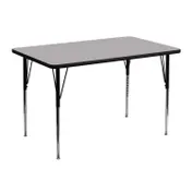 Flash Furniture XU-A3048-REC-GY-T-A-GG 48" Rectangular Activity Table, Gray Laminate Top, Adjustable 21-1/8" to 30-1/8" Height 1 image
