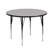 Flash Furniture XU-A42-RND-GY-T-A-GG 42" Round Activity Table, Gray Laminate Top, Adjustable 21-1/8" to 30-1/8" Height 1 image