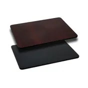 Flash Furniture XU-MBT-2442-GG Rectangular Laminate Table Top, 42"W x 24"D, Black/Mahogany Finish, T-Mold Edge 1 image