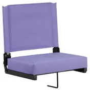 Flash Furniture XU-STA-PUR-GG Padded Folding Chair, 500 lbs, Purple Fabric & Back, Aluminum Frame, CA117 Foam 1 image