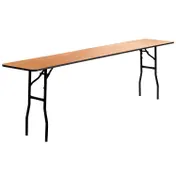 Flash Furniture YT-WTFT18X96-TBL-GG Folding Training Table, 96"W x 18"D x 30-1/4"H, 220 lbs, Rectangular Plywood Top, Black PVC Edge, Steel Legs 1 image