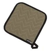 Carlisle 802TF San Jamar BestGuard Pot Holder, 8" x 8", Tan, Terry, 500°F Protection - Dozen 1 image