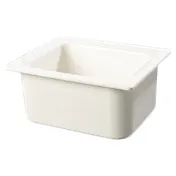 Carlisle CM110102 Food Pan, 1/2-Size 6" Deep, White ABS, Insulated, NSF, BPA-Free, Dishwasher Safe 1 image