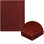 Flash Furniture TP-MAH-2430-GG Rectangular Table Top, 30"W x 24"D, 2" Thick Drop-Lip, High Gloss Resin Mahogany Finish 1 image