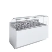 Ciam USA CIAM 6040 SQ8R4UP12GL24I 84" Gelato/Ice Cream Dipping Cabinet w/ Sneeze Guard 1 image