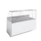 Ciam USA CIAM 6040 SQ8R4UP13GL24I 84" Gelato/Ice Cream Dipping Cabinet w/ Sneeze Guard 1 image