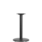 Flash Furniture XU-TR18-GG 18" Round Table Base, 30"H, Cast Iron, Black Powder Coated Finish, Pre-welded Top Plate 1 image