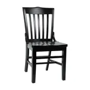 Flash Furniture XU-DG-W0006-BLK-GG Hercules Series Restaurant Chair, Black Beechwood, Wood Back & Seat, Plain Style 1 image