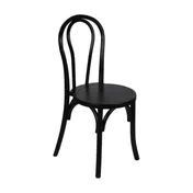 Flash Furniture ZH-8003A-BLK-GG Betsy Thonet Style Dining Chair, 350 lb, Black Finish, Metal Back & Seat 1 image