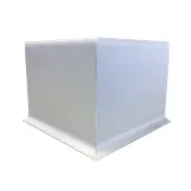 New Age 9790C Cove Baseboard, Outside Corner, 5"W X 5"H, Aluminum, (2 Pieces) 1 image