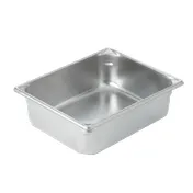 Vollrath 30242 Super Pan V Food Pan, 1/2 Size, 4" Deep, 6.7 Qt, 22-Gauge Steel, NSF, USA, Warranty 1 image