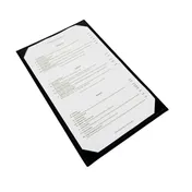 Winco LMS-814BK Menu Cover, Single, Legal Size, Holds 8-1/2" X 14" Paper 1 image
