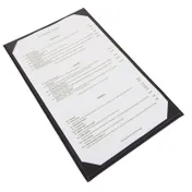 Winco LMS-814GY Menu Cover, Single, Legal Size, Holds 8-1/2" X 14" Paper 1 image