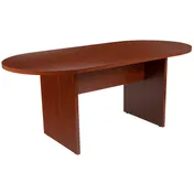 Flash Furniture GC-TL1035-CHR-GG 6ft Cherry Conference Table, 72in Wide, Smooth Laminate Top, 29in Height 1 image