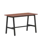 Flash Furniture MT-M4824-WLT-ABF-GG Redmond 48"W x 24"D Rectangular Conference Table, Walnut Finish, 1" Thick Top, Powder Coated Steel A-Frame Base 1 image