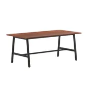 Flash Furniture MT-M7236-WLT-ABF-GG Redmond 72"W x 36"D Rectangular Conference Table, Walnut Finish, 1" Thick Top, Powder Coated Steel A-Frame Base 1 image