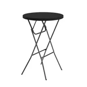 Flash Furniture DAD-YCZ-80R-2-BAR-BLK-GG Folding Bar Table, 31-1/4" Dia. x 43-3/4"H, Round, Black, 165 lbs, Waterproof, Indoor/Outdoor 1 image