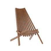 Flash Furniture LTS-0441-BR-GG Delia Folding Chair, Weather-Resistant Acacia Wood, Brown, Wood Back and Seat 1 image