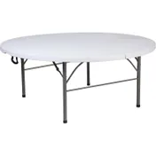 Flash Furniture RB-183RFH-GG Folding Table, 71" Dia. x 29"H, Granite White Plastic Top, 440 lbs, Round, Indoor/Outdoor 1 image