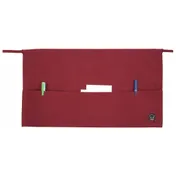 Winco WA-1221R Waist Apron, 21-3/4"L X 12-1/2"W (3) Pockets, Machine Wash And Dry, burgundy 1 image