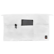 Winco WA-1221W Waist Apron, 21-3/4"L X 12-1/2"W (3) Pockets, Machine Wash And Dry, white 1 image