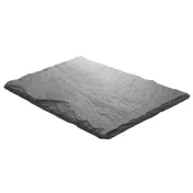 Winco WDL001-302 Slate Platter, Rectangular 11-1/2" x 7-7/8", Slate Finish, Hand Wash Only - 6/Pack 1 image