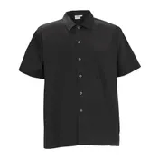 Winco UNF-1K4XL Broadway Chef Shirt, Short Sleeved, black, 4XL 1 image