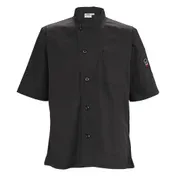 Winco UNF-9KS Broadway Ventilated Shirt, Tapered Fit, black, small 1 image