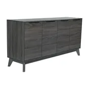 Flash Furniture EM-0372-BK-GG Rectangular TV Stand for up to 64 TVs, 200 lb Capacity, Black Wash Finish, Laminate Top 1 image