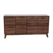 Flash Furniture EM-0372-WAL-GG Rectangular TV Stand for up to 64 TVs, Dark Walnut Finish, Laminate Top, 200 lb Capacity 1 image