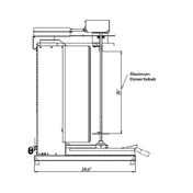 Inoksan PDG104MN 45" Gas Doner Kebab / Gyro Machine / Vertical Broiler, 165 Lbs 23 image